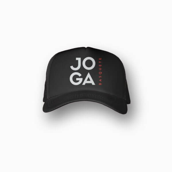 Boné Joga Basquete Logo Trucker Preto