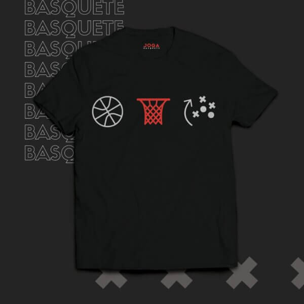 Camisa JOGA BASQUETE Preta Símbolos